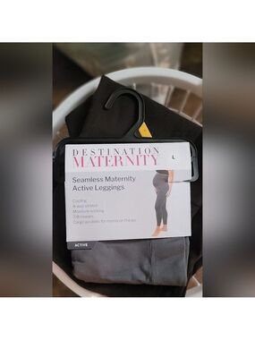 NWT Destination Maternity Charcoal Active Leggings